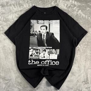 The Office Vintage Style Distressed Men's Graphic Tee Size Medium Black Shirt
